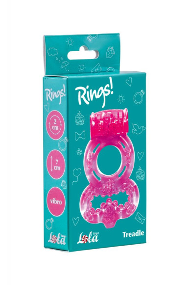 Розовое эрекционное кольцо Rings Treadle с подхватом Розовое эрекционное кольцо Rings Treadle с подхватом