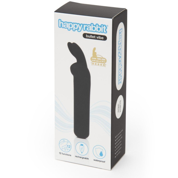 Черная вибропуля с ушками Rechargeable Rabbit Ears Bullet Vibrator Черная вибропуля с ушками Rechargeable Rabbit Ears Bullet Vibrator