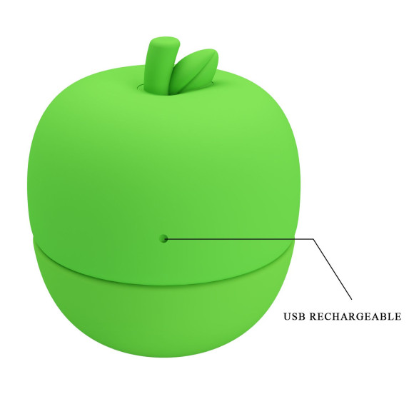Зеленый клиторальный стимулятор в форме яблочка Apple Secret Зеленый клиторальный стимулятор в форме яблочка Apple Secret