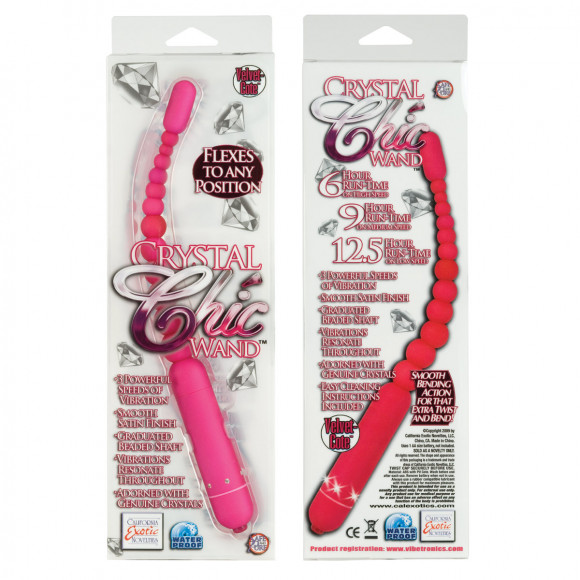 Роскошный розовый анальный вибратор Crysral Chic Wand Роскошный розовый анальный вибратор Crysral Chic Wand