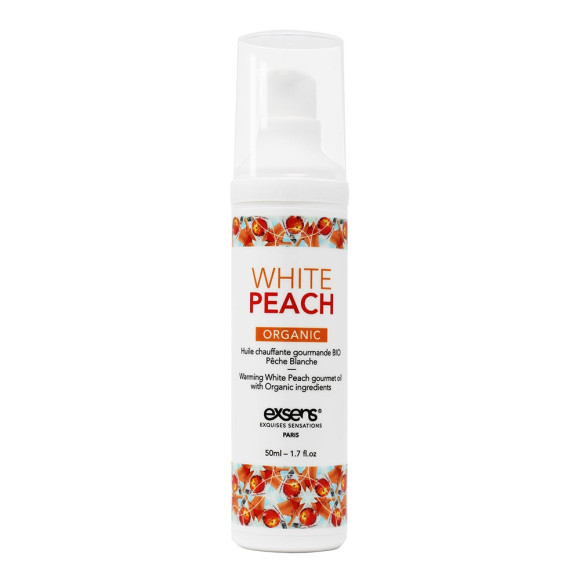 Разогревающее массажное масло Gourmet White Peach Organic с органическими ингредиентами - 50 мл. Разогревающее массажное масло Gourmet White Peach Organic с органическими ингредиентами - 50 мл.