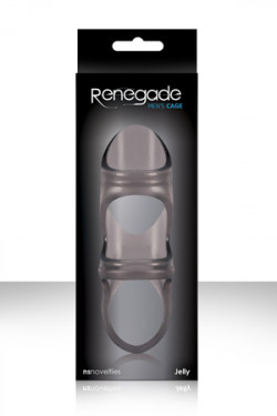 Черная насадка на пенис RENEGADE POWER CAGE с петлей для мошонки Черная насадка на пенис RENEGADE POWER CAGE с петлей для мошонки
