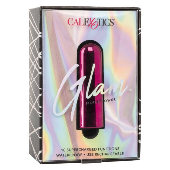 Ярко-розовая перезаряжаемая вибропуля Glam Ярко-розовая перезаряжаемая вибропуля Glam