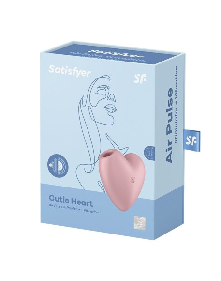 Розовый вибромассажер Cutie Heart с вакуум-волновой стимуляцией Розовый вибромассажер Cutie Heart с вакуум-волновой стимуляцией