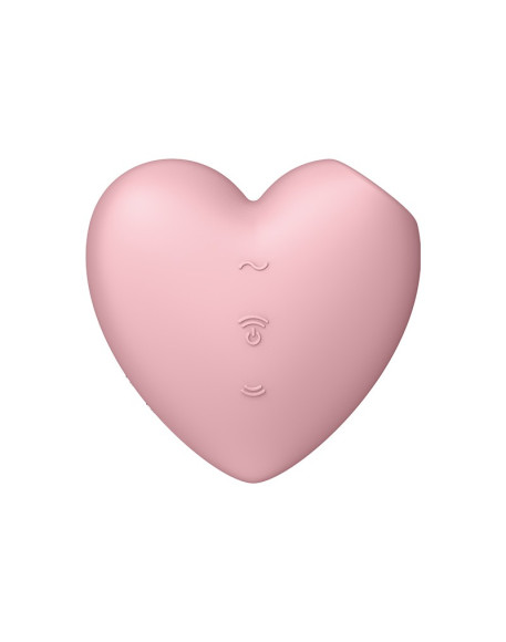 Розовый вибромассажер Cutie Heart с вакуум-волновой стимуляцией Розовый вибромассажер Cutie Heart с вакуум-волновой стимуляцией