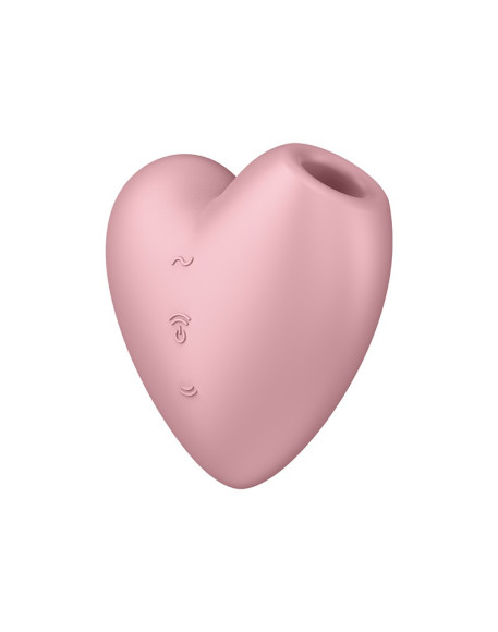 Розовый вибромассажер Cutie Heart с вакуум-волновой стимуляцией Розовый вибромассажер Cutie Heart с вакуум-волновой стимуляцией