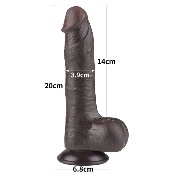 Коричневый фаллоимитатор-реалистик 8 Sliding Skin Dual Layer Dong - 20 см. Коричневый фаллоимитатор-реалистик 8 Sliding Skin Dual Layer Dong - 20 см.