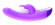 Фиолетовый вибратор с клиторальным стимулятором TRI RABBIT - 20 см. Фиолетовый вибратор с клиторальным стимулятором TRI RABBIT - 20 см.