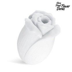 Белый нереалистичный мастурбатор в форме бутона цветка White Rose Белый нереалистичный мастурбатор в форме бутона цветка White Rose