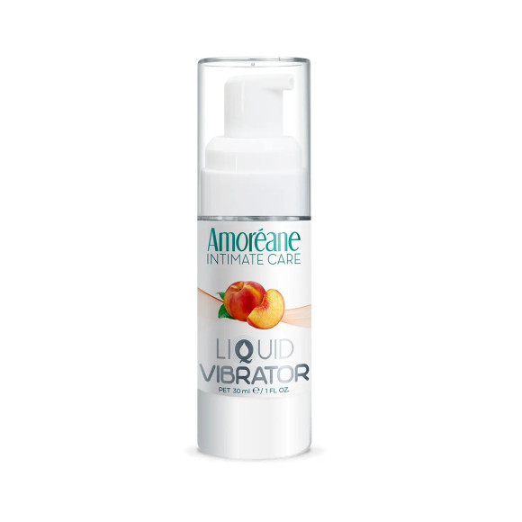 Жидкий вибратор со вкусом персика Amoreane Peach - 30 мл. Жидкий вибратор со вкусом персика Amoreane Peach - 30 мл.