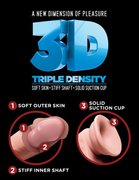 Телесный фаллоимитатор на присоске 7 Triple Density Cock - 21 см. Телесный фаллоимитатор на присоске 7 Triple Density Cock - 21 см.