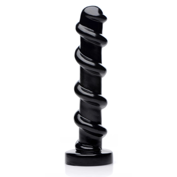 Черный стимулятор с винтовой конструкцией Mighty Screw - 24,1 см. Черный стимулятор с винтовой конструкцией Mighty Screw - 24,1 см.