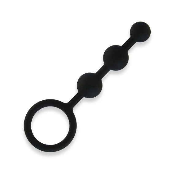 Черные силиконовые анальные бусы Silicone Anal Beads - 14 см. Черные силиконовые анальные бусы Silicone Anal Beads - 14 см.