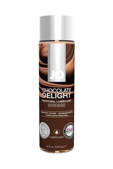 Лубрикант на водной основе с ароматом шоколада JO Flavored Chocolate Delight - 120 мл. Лубрикант на водной основе с ароматом шоколада JO Flavored Chocolate Delight - 120 мл.