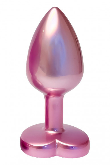Розовая анальная пробка с кристаллом-сердцем Pearl Pink Plug Small Розовая анальная пробка с кристаллом-сердцем Pearl Pink Plug Small