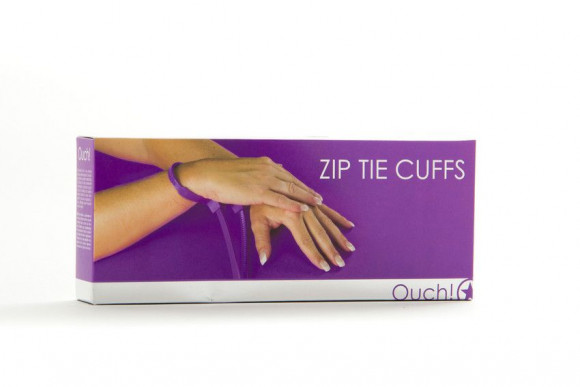 Фиолетовые пластиковые наручники Zip Tie Cuffs Фиолетовые пластиковые наручники Zip Tie Cuffs