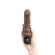 Коричневый вибратор-реалистик 6  Realistic Vibrator - 17 см.