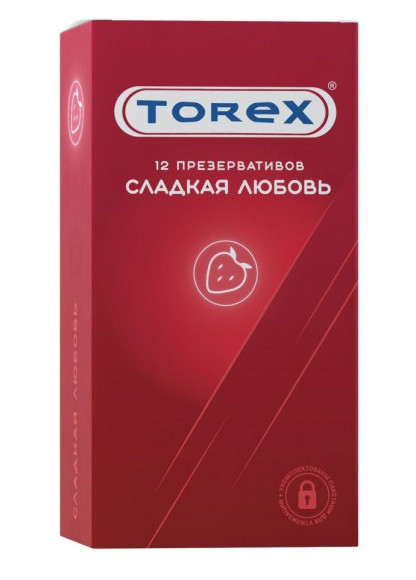 Презервативы Torex Сладкая любовь с ароматом клубники - 12 шт. Презервативы Torex Сладкая любовь с ароматом клубники - 12 шт.