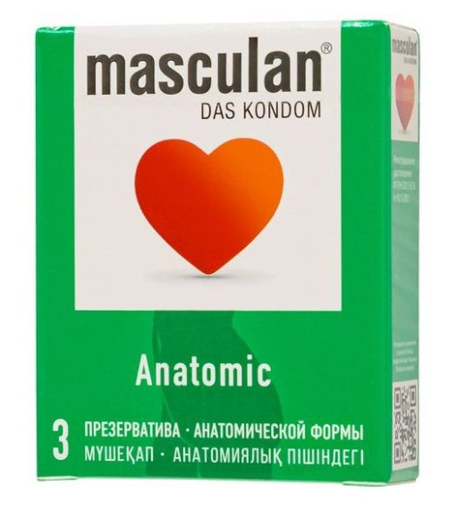Презервативы анатомической формы Masculan Anatomic - 3 шт. Презервативы анатомической формы Masculan Anatomic - 3 шт.