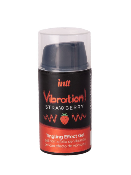 Жидкий интимный гель с эффектом вибрации Vibration! Strawberry - 15 мл. Жидкий интимный гель с эффектом вибрации Vibration! Strawberry - 15 мл.