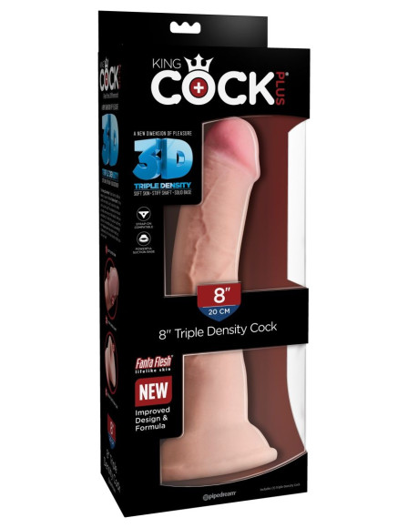 Телесный фаллоимитатор на присоске 8 Triple Density Cock - 24,1 см. Телесный фаллоимитатор на присоске 8 Triple Density Cock - 24,1 см.