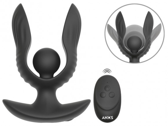 Черная расширяющаяся анальная пробка с вибрацией RC Inflatable Expander Plug with Vibration Черная расширяющаяся анальная пробка с вибрацией RC Inflatable Expander Plug with Vibration