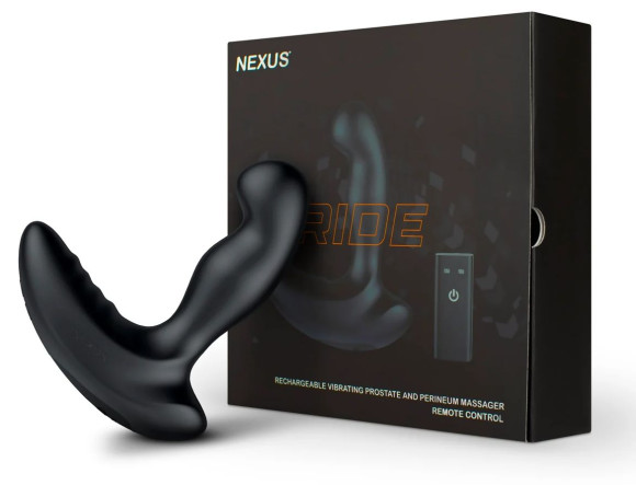Черный вибромассажер простаты и промежности Nexus Ride - 14 см. Черный вибромассажер простаты и промежности Nexus Ride - 14 см.