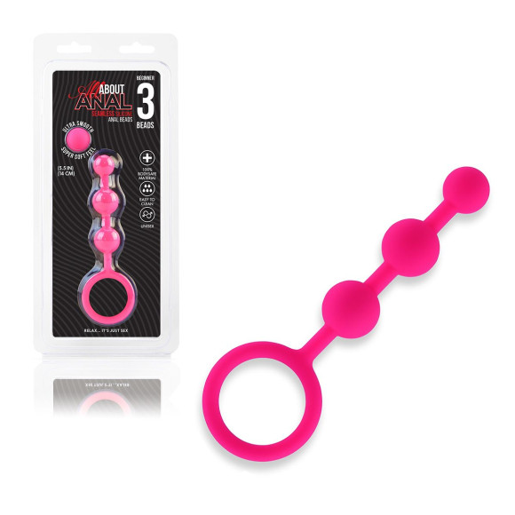 Розовые силиконовые анальные бусы Silicone Anal Beads - 14 см. Розовые силиконовые анальные бусы Silicone Anal Beads - 14 см.