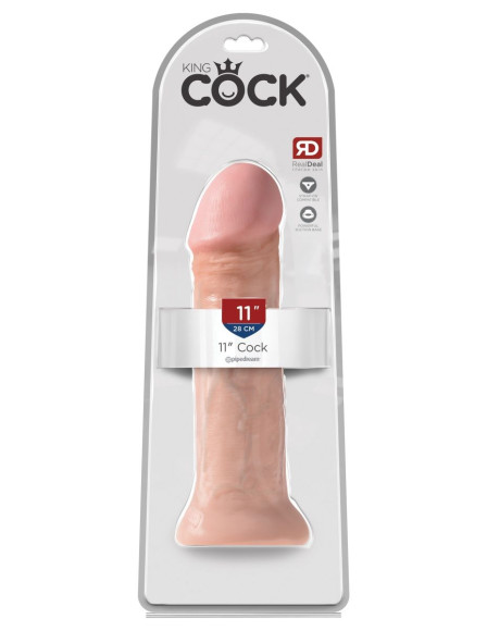 Фаллоимитатор-гигант телесного цвета на присоске 11 Cock - 28 см. Фаллоимитатор-гигант телесного цвета на присоске 11 Cock - 28 см.