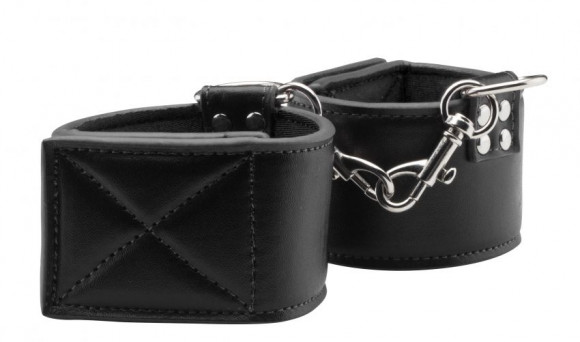 Чёрные двусторонние наручники Reversible Wrist Cuffs Чёрные двусторонние наручники Reversible Wrist Cuffs