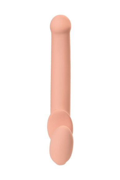Телесный безремневой страпон Silicone Bendable Strap-On - size M Телесный безремневой страпон Silicone Bendable Strap-On - size M