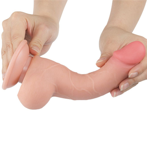 Телесный фаллоимитатор 7.5 Sliding Skin Dual Layer Dong на присоске - 19,5 см. Телесный фаллоимитатор 7.5 Sliding Skin Dual Layer Dong на присоске - 19,5 см.