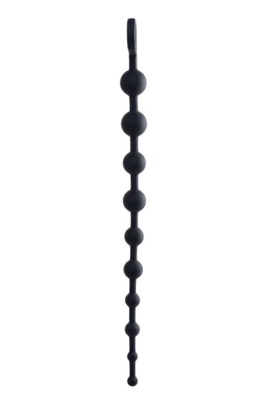 Черные анальные бусы Cephei - 33,5 см. Черные анальные бусы Cephei - 33,5 см.