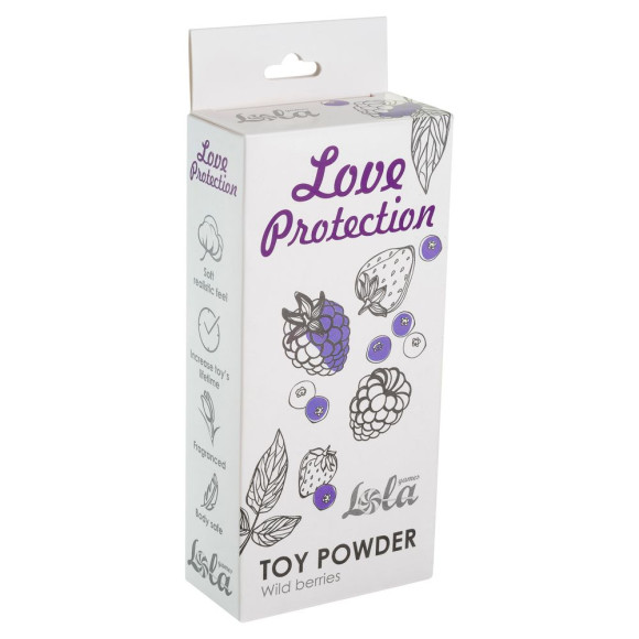 Пудра для игрушек Love Protection с ароматом лесных ягод - 30 гр. Пудра для игрушек Love Protection с ароматом лесных ягод - 30 гр.