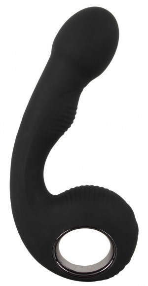 Черный силиконовый вибратор G & P-Spot Vibrator - 16,8 см. Черный силиконовый вибратор G & P-Spot Vibrator - 16,8 см.
