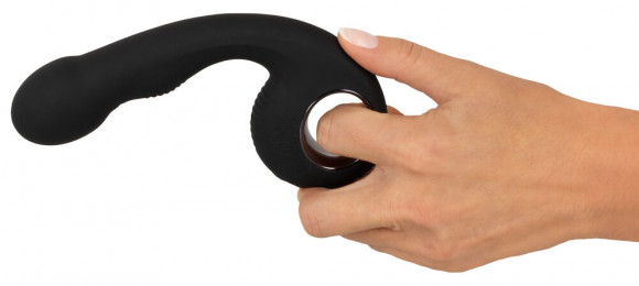 Черный силиконовый вибратор G & P-Spot Vibrator - 16,8 см. Черный силиконовый вибратор G & P-Spot Vibrator - 16,8 см.