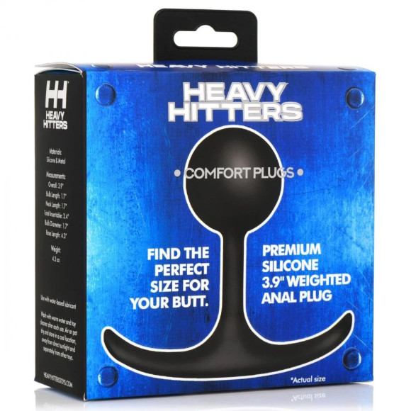 Черная анальная пробка с утяжелением Premium Silicone 3.9 Weighted Round Plug - 9,9 см. Черная анальная пробка с утяжелением Premium Silicone 3.9 Weighted Round Plug - 9,9 см.