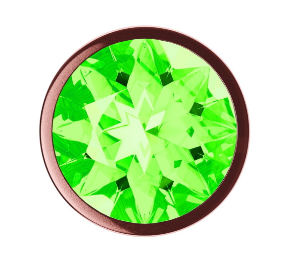 Пробка цвета розового золота с лаймовым кристаллом Diamond Emerald Shine S - 7,2 см. Пробка цвета розового золота с лаймовым кристаллом Diamond Emerald Shine S - 7,2 см.