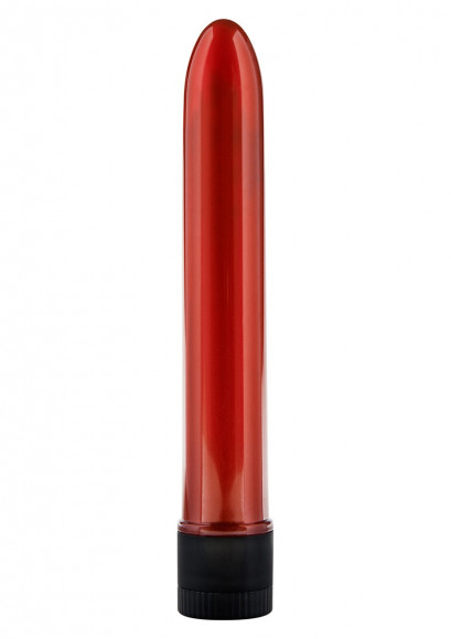 Красный вибратор RETRO ULTRA SLIMLINE - 17 см. Красный вибратор RETRO ULTRA SLIMLINE - 17 см.