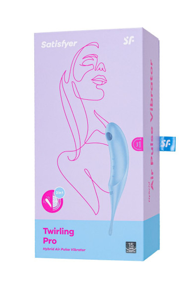 Голубой вакуум-волновой стимулятор клитора Satisfyer Twirling Pro Голубой вакуум-волновой стимулятор клитора Satisfyer Twirling Pro