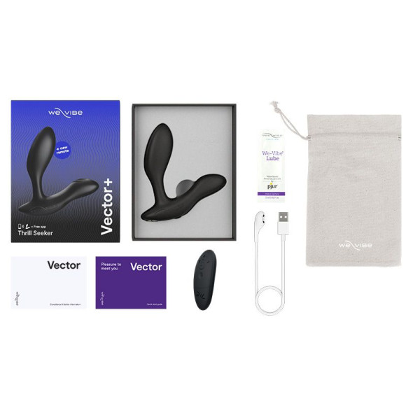 Черный анальный вибратор We-Vibe Vector+ Черный анальный вибратор We-Vibe Vector+