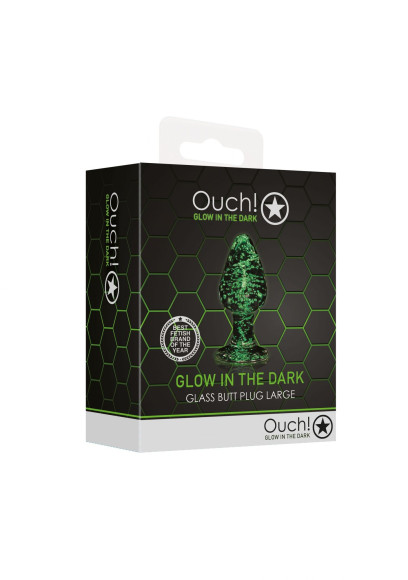 Стеклянная анальная пробка Glow in The Dark Large - 9 см. Стеклянная анальная пробка Glow in The Dark Large - 9 см.
