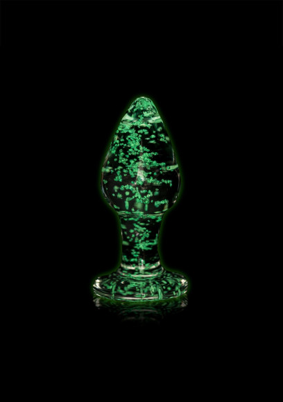 Стеклянная анальная пробка Glow in The Dark Large - 9 см. Стеклянная анальная пробка Glow in The Dark Large - 9 см.