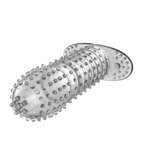 Прозрачная насадка на фаллос с закрытой головкой - 14 см.