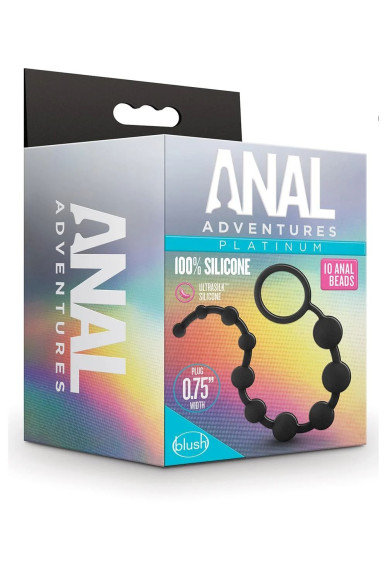 Черная анальная цепочка 10 Anal Beads - 31,8 см. Черная анальная цепочка 10 Anal Beads - 31,8 см.