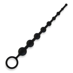 Черные силиконовые анальные бусы Silicone Anal Beads - 30 см. Черные силиконовые анальные бусы Silicone Anal Beads - 30 см.