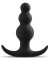 Чёрная фигурная анальная пробка Beaded Plug - 7,6 см.