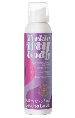 Массажная хрустящая пенка Tickle My Body Cherry Blossom с ароматом вишневого цвета - 150 мл.