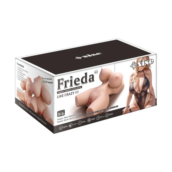 Мастурбатор-торс Frieda с функцией вибрации Мастурбатор-торс Frieda с функцией вибрации