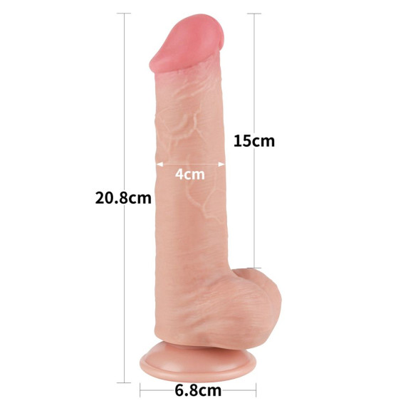Телесный фаллоимитатор 8 Sliding Skin Dual Layer Dong - 20,8 см. Телесный фаллоимитатор 8 Sliding Skin Dual Layer Dong - 20,8 см.
